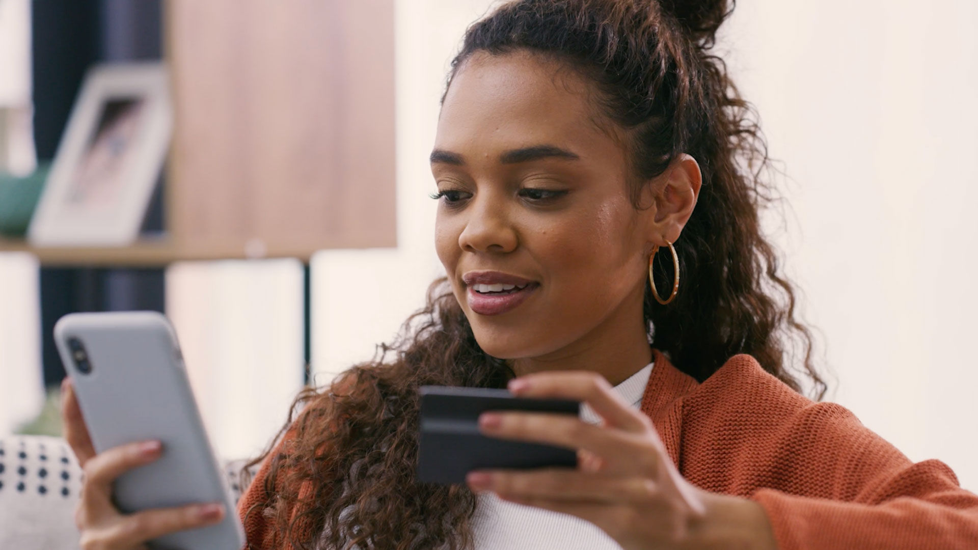 woman on mobile