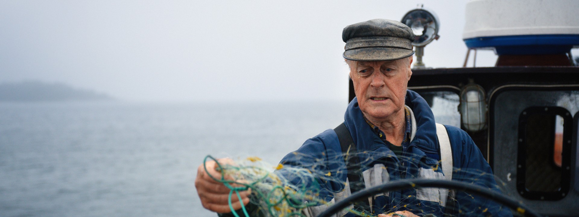 Fisherman out at sea