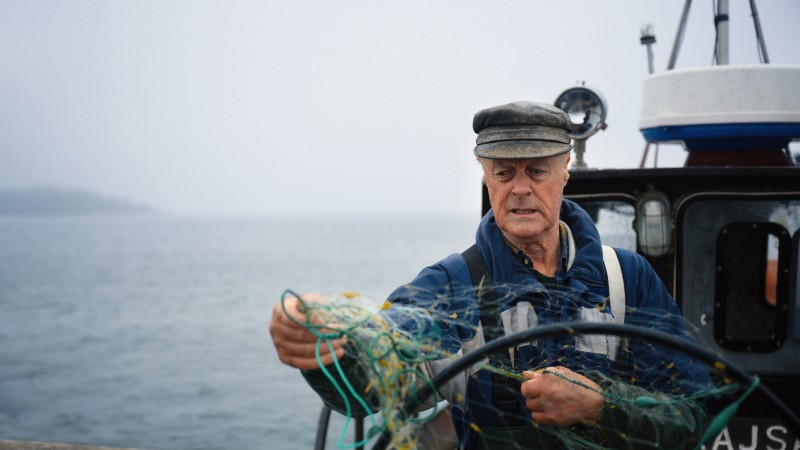 Fisherman out at sea