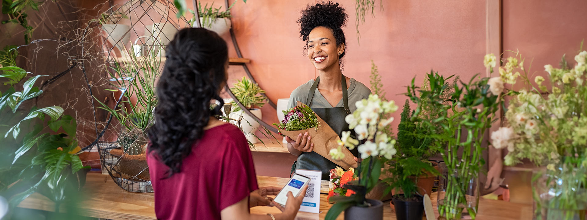 women in flower shop