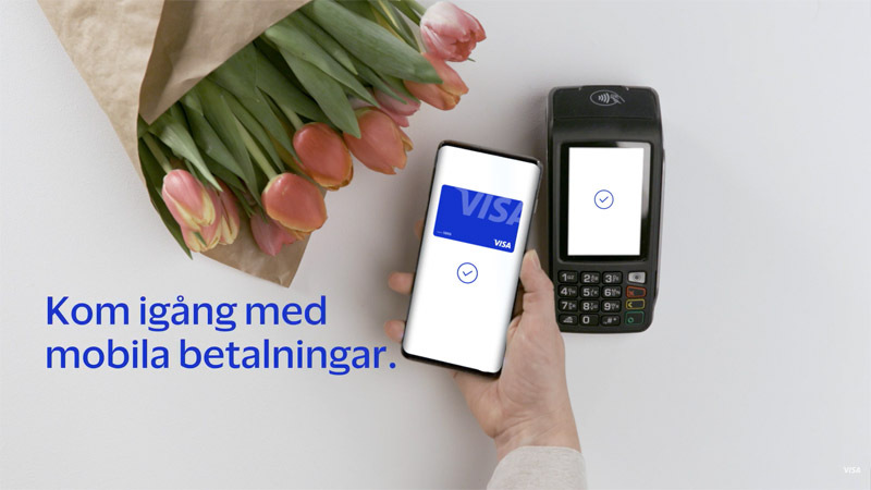 image of phone and flowers with text of kom igang med mobila betainingar